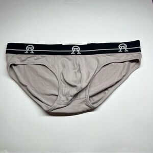 Comfortable Gray Briefs with Black Waistband Alpha Omega